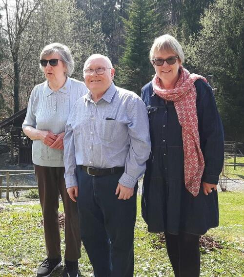 Blindenapostolat / Blindenapostolat Herta Gächter mit Manfred und Monika Schuler